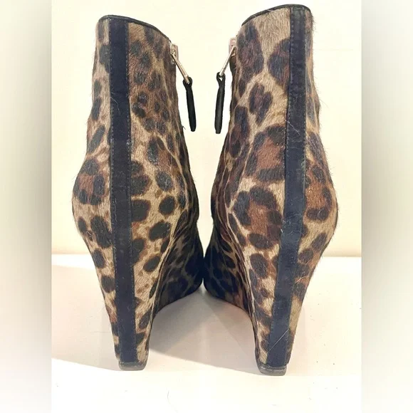 Brian Atwood Leopard Print Ankle Booties - Picture 8 of 12